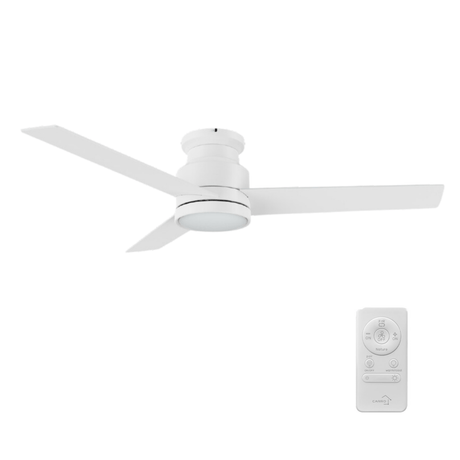 SANTANA 52 inch 3 - Blade Flush Mount Ceiling Fan with LED light & Remote - LEDMyPlace