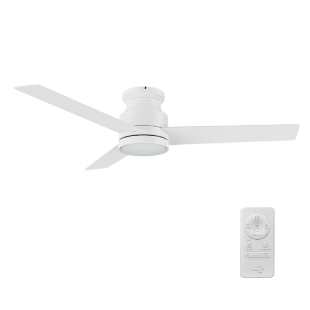 SANTANA 52 inch 3 - Blade Flush Mount Ceiling Fan with LED light & Remote - LEDMyPlace
