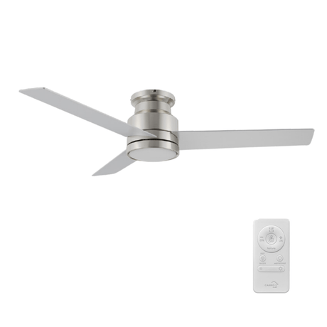 SANTANA 52 inch 3 - Blade Flush Mount Ceiling Fan with LED light & Remote - LEDMyPlace