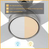 SANTANA 52 inch 4 - Blade Ceiling Fan with LED Light & Remote - LEDMyPlace