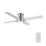 SANTANA 52 inch 4 - Blade Flush Mount Ceiling Fan with LED Light & Remote - LEDMyPlace
