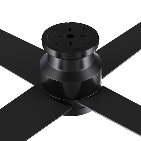 SANTANA 52 inch 4 - Blade Flush Mount Ceiling Fan with LED Light & Remote - LEDMyPlace