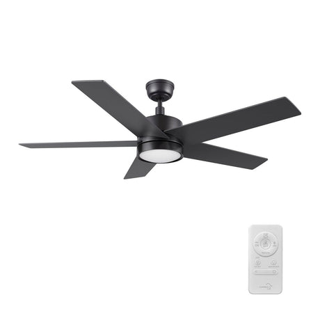 SANTANA 52 inch 5 - Blade Ceiling Fan with LED Light & Remote - LEDMyPlace