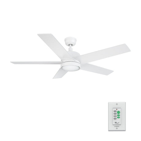 SANTANA 52 inch 5 - Blade Ceiling Fan with LED Light & Wall Control - LEDMyPlace