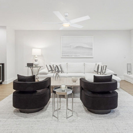 SANTANA 52 inch 5 - Blade Ceiling Fan with LED Light & Wall Control - LEDMyPlace