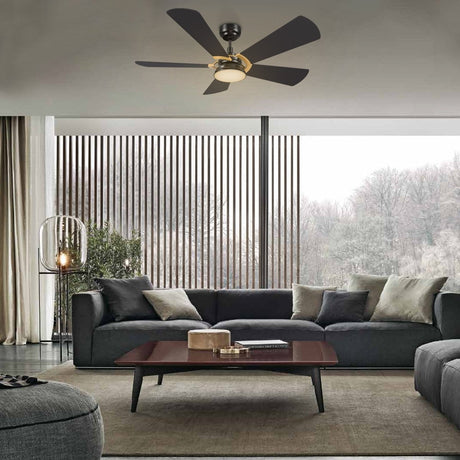 SAVILI 52 inch 5 - Blade Smart Ceiling Fan with LED Light & Remote Control - LEDMyPlace