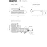 Solid Interior French | Lucia 1299 White Silk with Mirror | Single Regular Panel Frame Trims Handle | Bathroom Bedroom Sturdy Doors