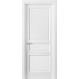 Pantry Kitchen 3-Panels Door with Hardware | Lucia 31 White Silk | Single Panel Frame Trims | Bathroom Bedroom Sturdy Doors