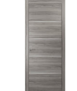 Modern Wood Interior Door with Hardware | Planum 0020 Ginger Ash | Single Panel Frame Trims | Bathroom Bedroom Sturdy Doors