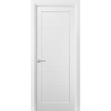 Pantry Kitchen Door with Hardware | Quadro 4115 White Silk | Single Panel Frame Trims | Bathroom Bedroom Sturdy Doors