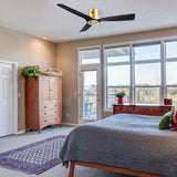 SKARA 52 inch 3 - Blade Flush Mount No Light Ceiling Fan with Remote - LEDMyPlace