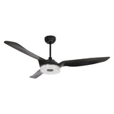 Icebreaker Black/Black 3 Blade Smart Ceiling Fan with Dimmable LED Light Kit Works with Remote Control, Wi-Fi apps and Voice control via Google Assistant/Alexa/Siri