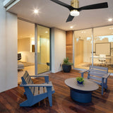 SPEZIA 48 inch 3 - Blade Flush Mount Smart Ceiling Fan with LED Light & Remote - LEDMyPlace