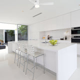 SPEZIA 48 inch 3 - Blade Flush Mount Smart Ceiling Fan with LED Light & Remote - LEDMyPlace