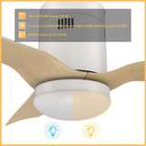 SPEZIA 52 inch 3 - Blade Flush Mount Smart Ceiling Fan with Remote & LED Light - LEDMyPlace