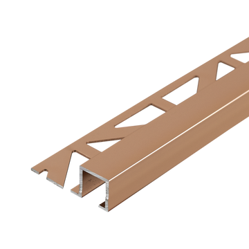 Dural Squareline Profile 1/2 in. Square Edge - Copper - Anodized Brushed - Tile edge Trim