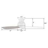 STANLEY 44 inch 3 - Blade Flush Mount No Light Ceiling Fan with Remote - LEDMyPlace