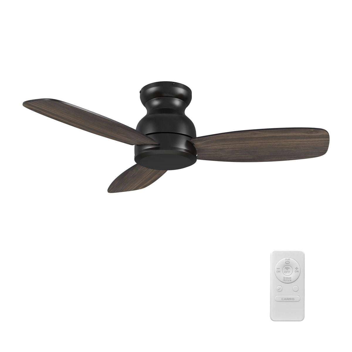STANLEY 44 inch 3 - Blade Flush Mount No Light Ceiling Fan with Remote - LEDMyPlace