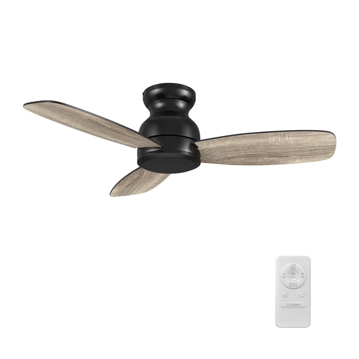 STANLEY 44 inch 3 - Blade Flush Mount No Light Ceiling Fan with Remote - LEDMyPlace