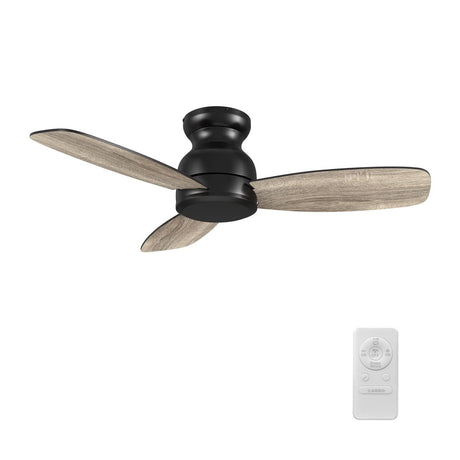 STANLEY 44 inch 3 - Blade Flush Mount No Light Ceiling Fan with Remote - LEDMyPlace