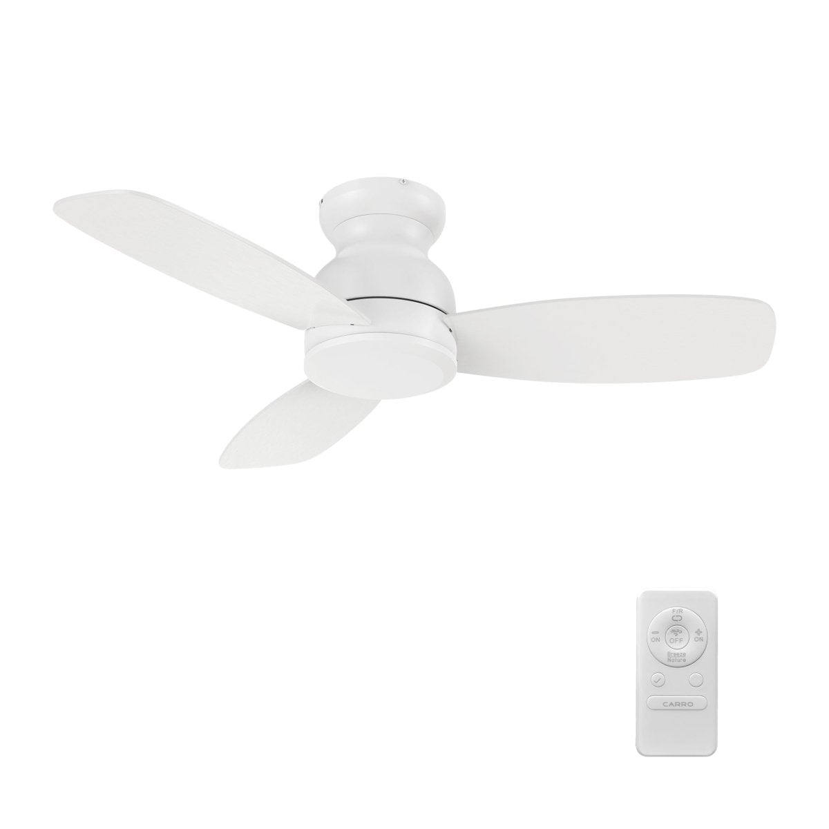 STANLEY 44 inch 3 - Blade Flush Mount No Light Ceiling Fan with Remote - LEDMyPlace