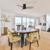 STANLEY 44 inch 3 - Blade Flush Mount No Light Ceiling Fan with Remote - LEDMyPlace