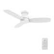STANLEY 48 inch 3 - Blade Flush Mount No Light Ceiling Fan with Remote - LEDMyPlace
