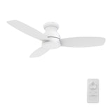 STANLEY 48 inch 3 - Blade Flush Mount No Light Ceiling Fan with Remote - LEDMyPlace