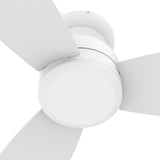 STANLEY 48 inch 3 - Blade Flush Mount No Light Ceiling Fan with Remote - LEDMyPlace