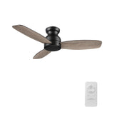 STANLEY 48 inch 3 - Blade Flush Mount No Light Ceiling Fan with Remote - LEDMyPlace
