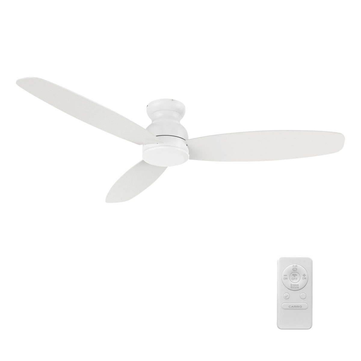 STANLEY 60 inch 3 - Blade Flush Mount No Light Ceiling Fan with Remote - LEDMyPlace