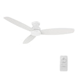 STANLEY 60 inch 3 - Blade Flush Mount No Light Ceiling Fan with Remote - LEDMyPlace