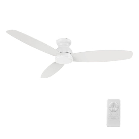 STANLEY 60 inch 3 - Blade Flush Mount No Light Ceiling Fan with Remote - LEDMyPlace
