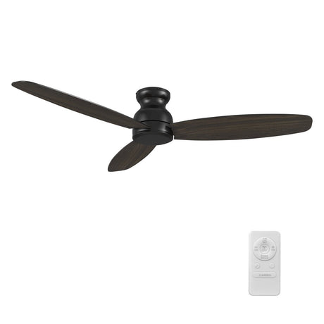 STANLEY 60 inch 3 - Blade Flush Mount No Light Ceiling Fan with Remote - LEDMyPlace