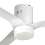Striver 52" (3 - Blade) White Flush Mount Best Smart Ceiling Fan w/ Dimmable LED Light, Works w/ Remote Control/Alexa/Google Home/Siri - LEDMyPlace