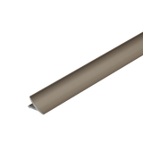 T-COVE Connection Trim 5/8 in. Aluminum - Nickel- High Gloss Anodized Brushed - Tile Edge Trim by Dural