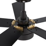 TARRASA 52 inch 5 - Blade Smart Ceiling Fan with LED Light & Remote - LEDMyPlace