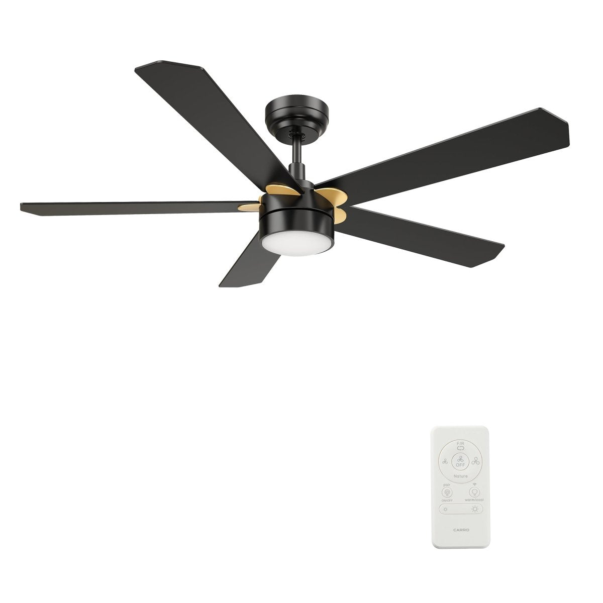TARRASA 52 inch 5 - Blade Smart Ceiling Fan with LED Light & Remote - LEDMyPlace