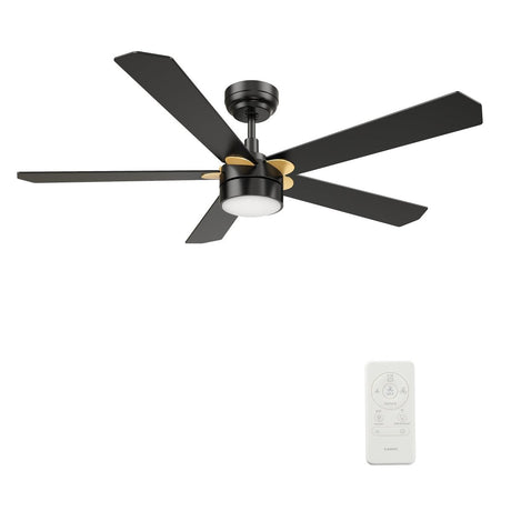 TARRASA 52 inch 5 - Blade Smart Ceiling Fan with LED Light & Remote - LEDMyPlace