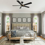 TARRASA 52 inch 5 - Blade Smart Ceiling Fan with LED Light & Remote - LEDMyPlace