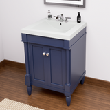 torino 24 navy blue freestanding solid wood bathroom vanity with porcelain sink