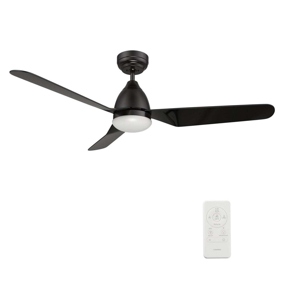TOULON 52 inch 3 - Blade Smart Ceiling Fan with LED Light & Remote - LEDMyPlace