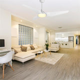 Trailblazer 52" (3 - Blade) White Best Smart Ceiling Fan with Dimmable LED Light, Works w/ Remote Control/Alexa/Google Home/Siri - LEDMyPlace