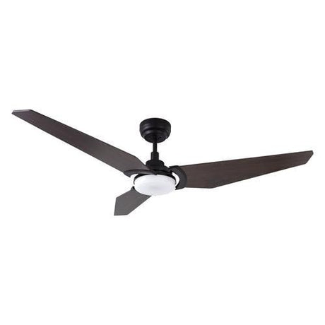 Trailblazer 52 In. Wi - Fi Best Smart Ceiling Fan w/ Remote Control & LED Light, Alexa/Siri/Google Home Compatible, Black/dark Wooden Pattern (3 - Blade) - LEDMyPlace