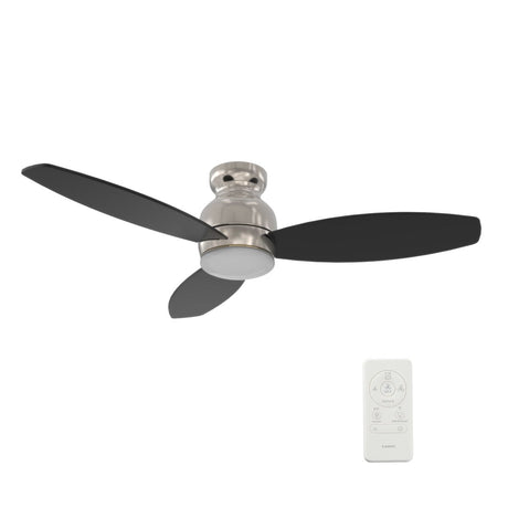 TRENTO 48 inch 3 - Blade Flush Mount Smart Ceiling Fan with LED Light & Remote - LEDMyPlace