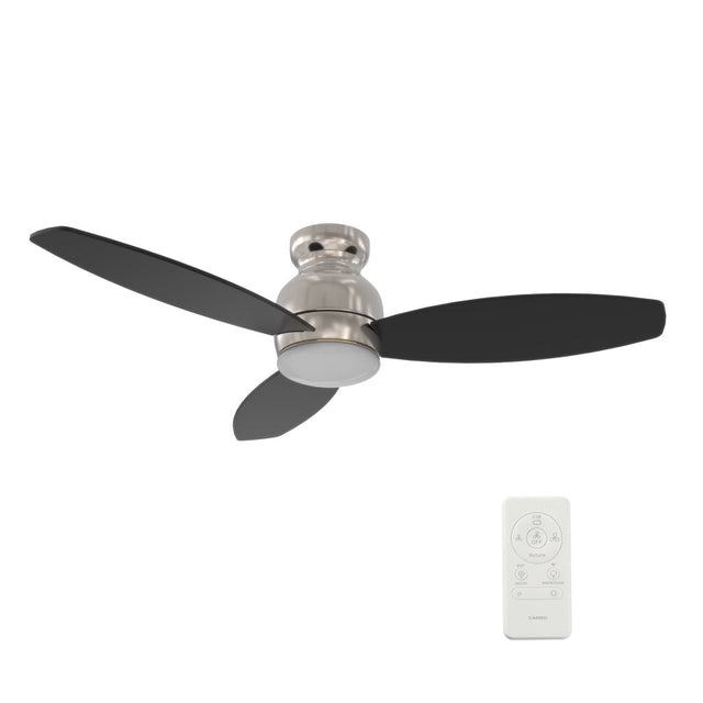 TRENTO 48 inch 3 - Blade Flush Mount Smart Ceiling Fan with LED Light & Remote - LEDMyPlace