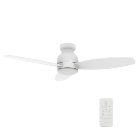 TRENTO 48 inch 3 - Blade Flush Mount Smart Ceiling Fan with LED Light & Remote - LEDMyPlace
