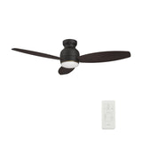 TRENTO 48 inch 3 - Blade Flush Mount Smart Ceiling Fan with LED Light & Remote - LEDMyPlace