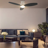 TRENTO 52 inch 3 - Blade Flush Mount Smart Ceiling Fan with LED Light & Remote - LEDMyPlace