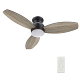 TRENTO 60 inch 3 - Blade Flush Mount Smart Ceiling Fan with LED Light & Remote - LEDMyPlace